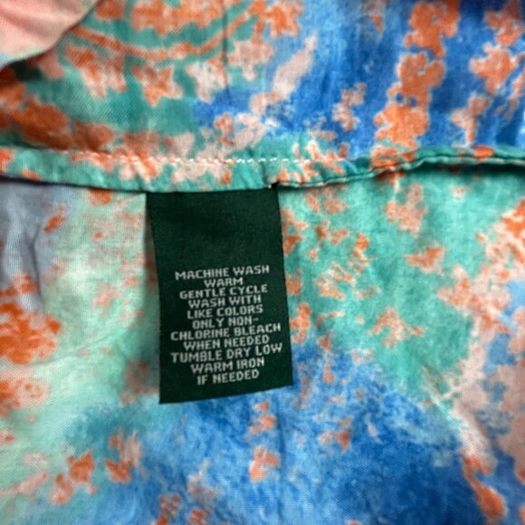 LRL Lauren Jeans Co. Ralph Lauren Womens Button-Up Shirt XL Paisley Swirl Print - Picture 4 of 8